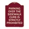 Signmission Parking Over Sidewalk Curb Is Strictly Prohibited Heavy-Gauge Alum Sign, 24" x 18", BU-1824-23403 A-DES-BU-1824-23403 - alternate 1